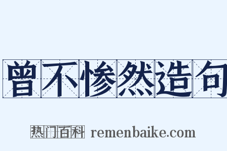 曾不惨然造句是什么意思的图片